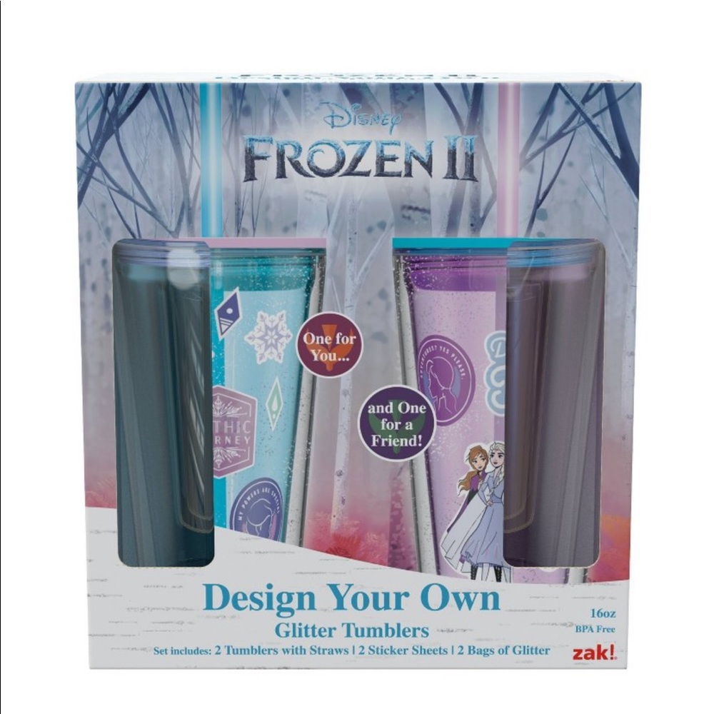 Frozen 2 Zak designs DIY tumbler set NEW